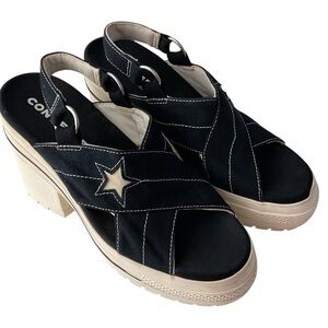 Converse One Star Block 4” Heel Platform Sandals Women’s Size 8 RARE VHTF